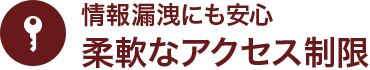柔軟なアクセス制限